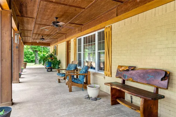 a outdoor space with furniture
