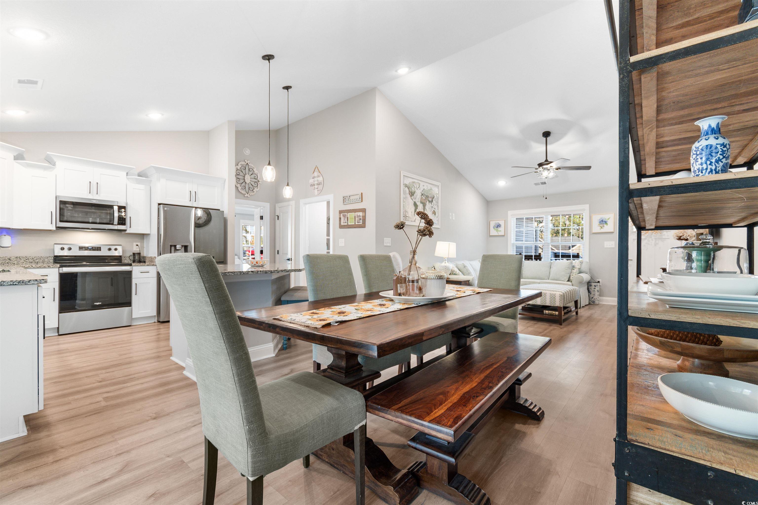 2279 Vaught Road Galivants Ferry, SC 29544 - Photo 13 of 40 Dining room featuring high vaulted ceiling, light