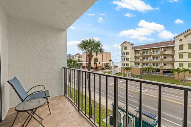 a view of a city from a building