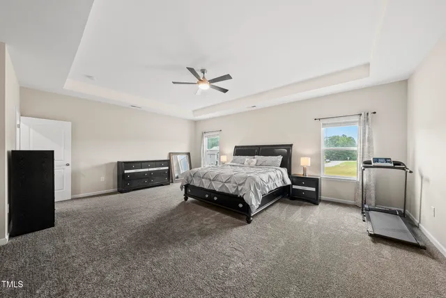 a bed room with a bed and a couch