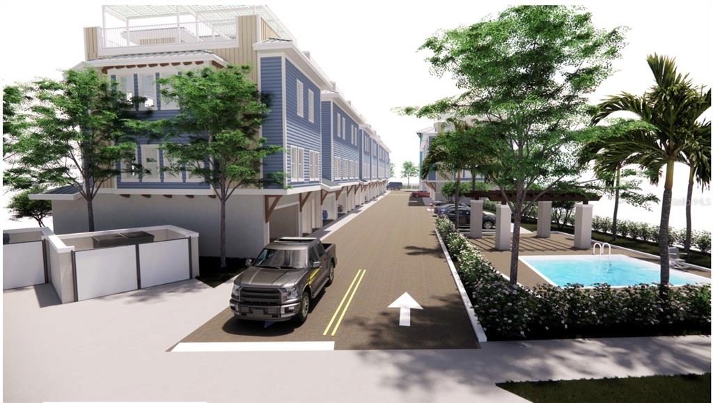 16 Outlook Way, Unit 9 Dunedin, FL 34698 - Photo 28 of 77 a view of a patio with table and chairs potted plants and large tree