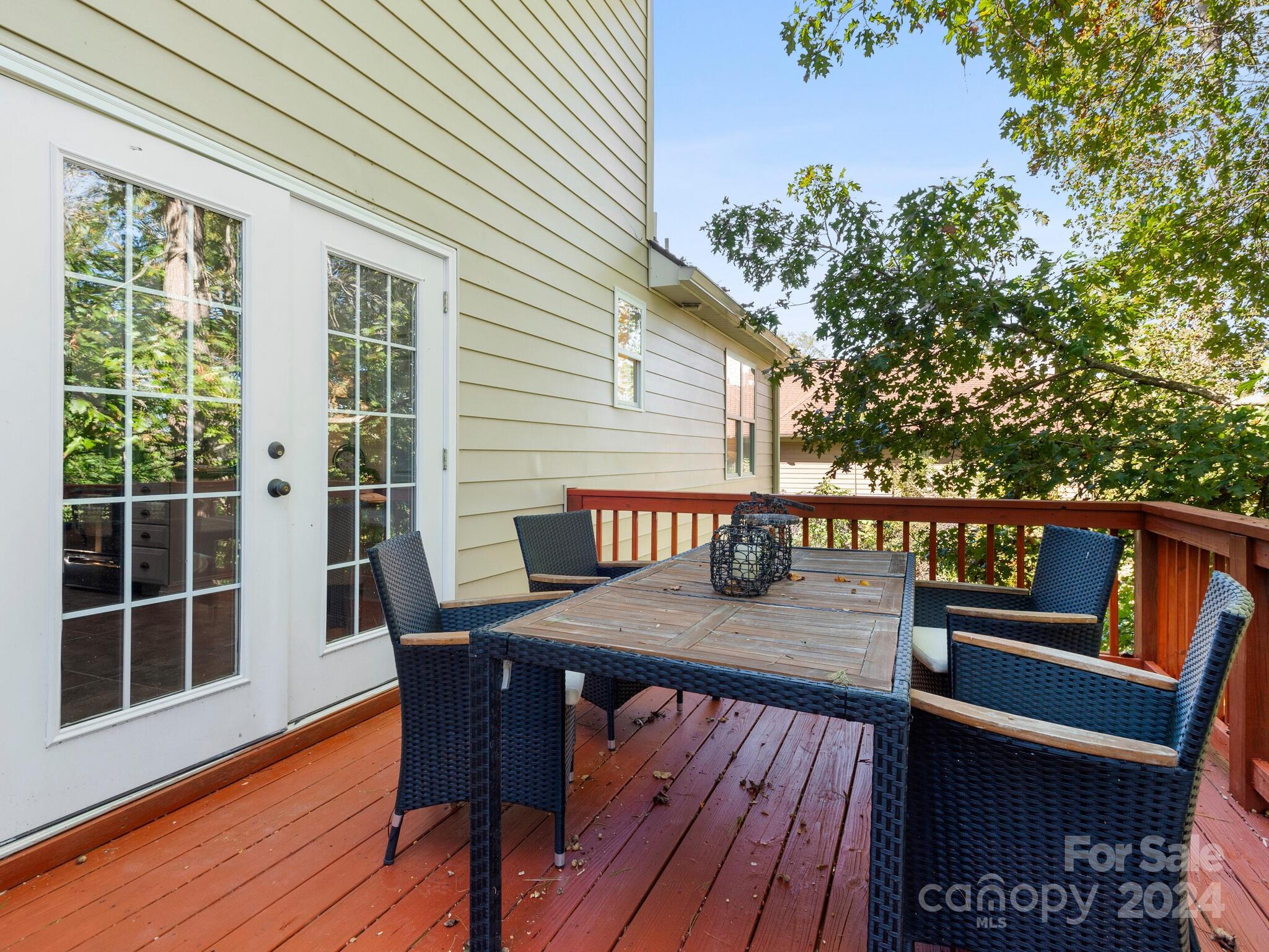 9 Forest Spring Drive Asheville, NC 28804 - Photo 7 of 42 a view of balcony with wooden floor and outdoor seating