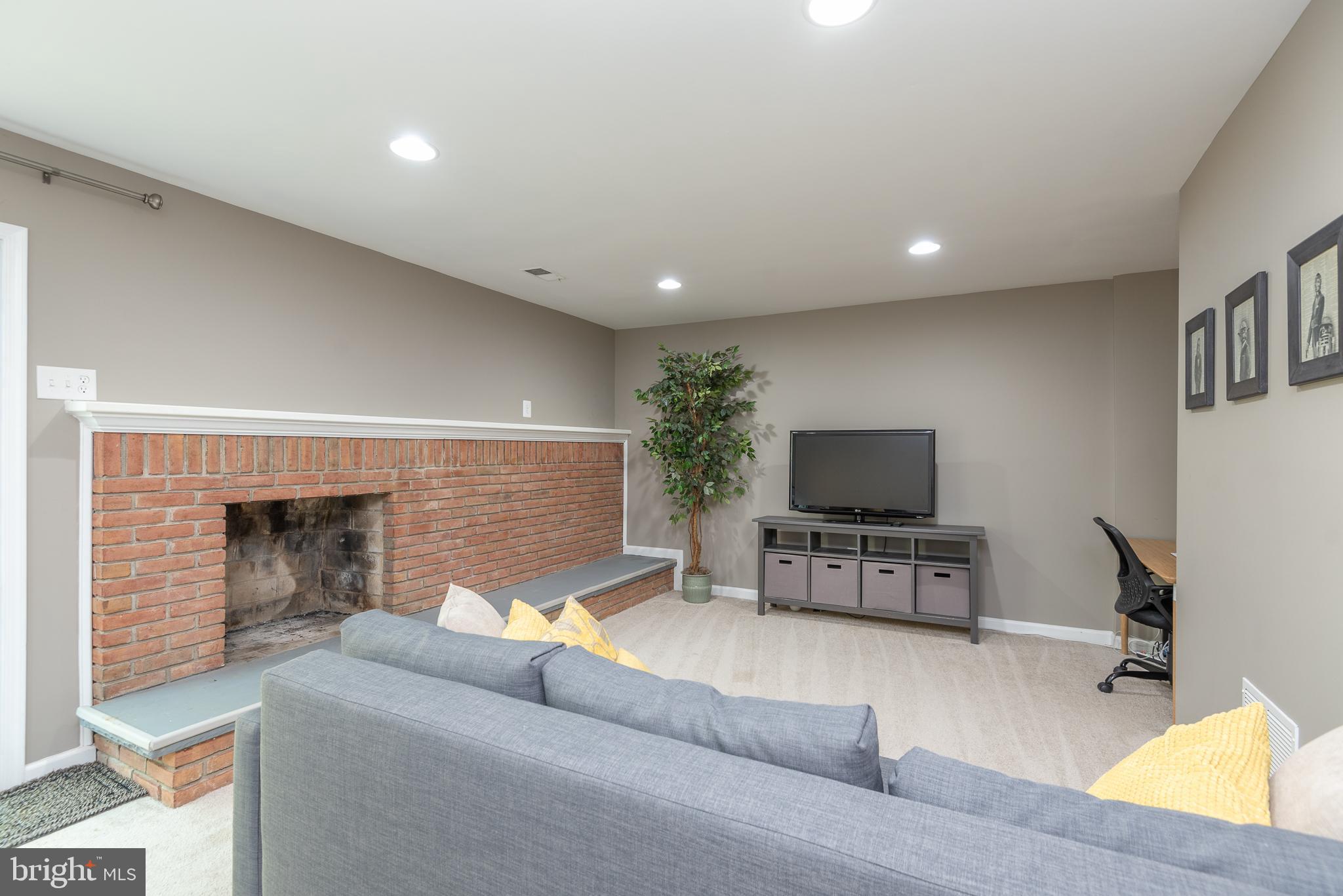 8977 Omega Court Springfield, VA 22152 - Photo 23 of 29 Family Room with Wood Burning Fireplace