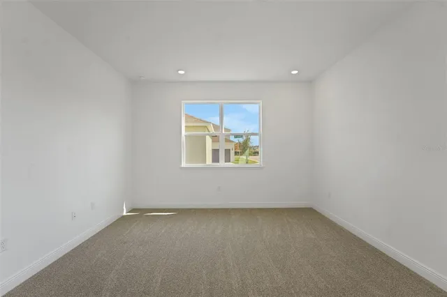 an empty room with a window