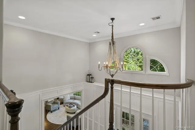 a living room with a fireplace