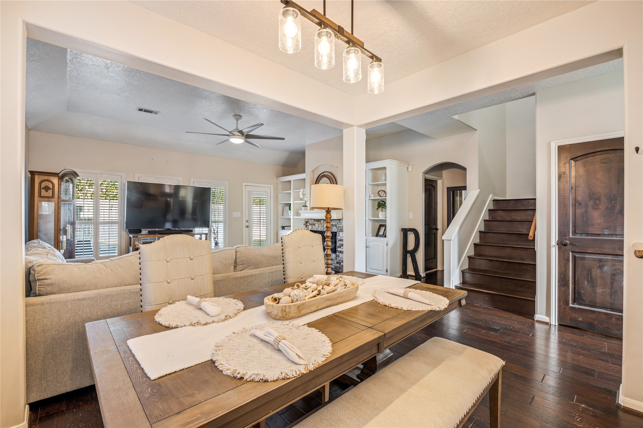 23106 Oxbow Trail Spring, TX 77373 - Photo 15 of 43 a living room with furniture and a wooden floor