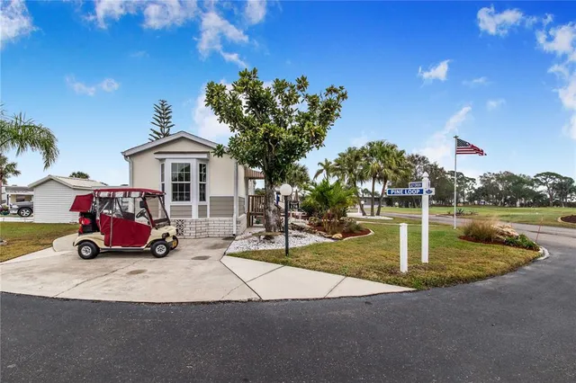 a view of a playground with a slide