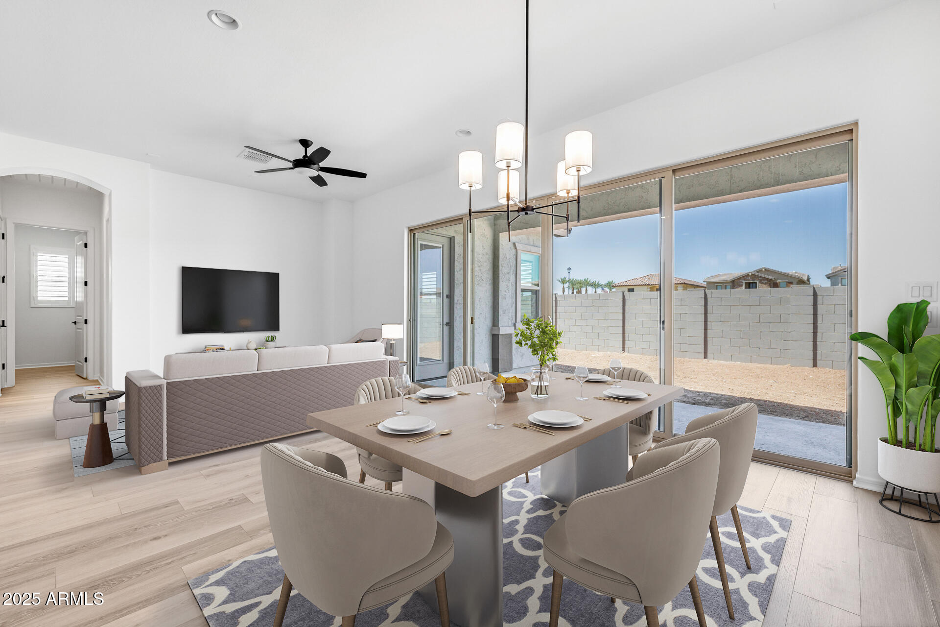 4252 East Bernice Street Gilbert, AZ 85295 - Photo 22 of 72 a view of a dining room with furniture window and wooden floor