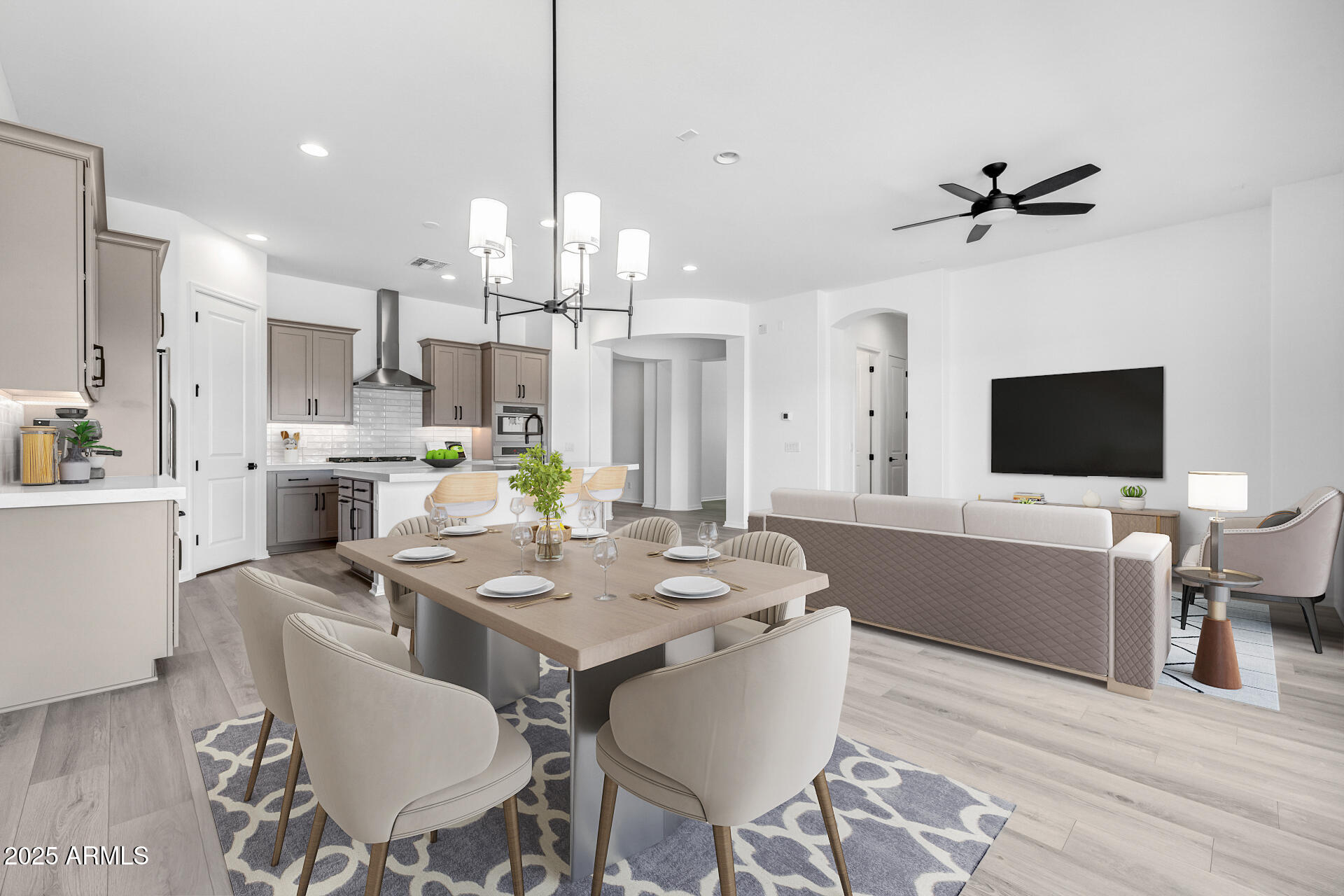 4252 East Bernice Street Gilbert, AZ 85295 - Photo 24 of 72 a view of a dining room with furniture and wooden floor