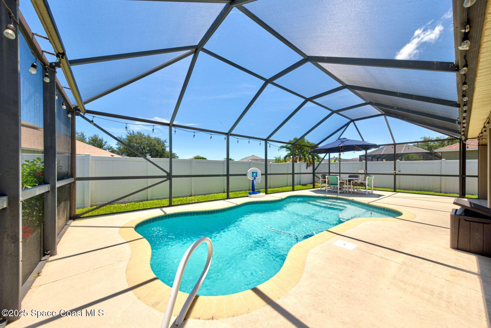 4082 Brantley Circle Rockledge, FL 32955 - Photo 27 of 31 Sparkling Screened Pool