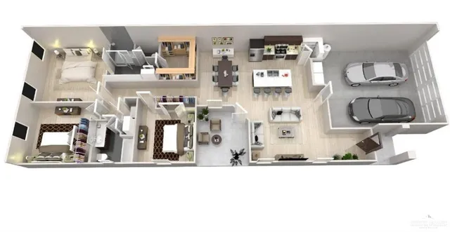 a picture of a living room with furniture