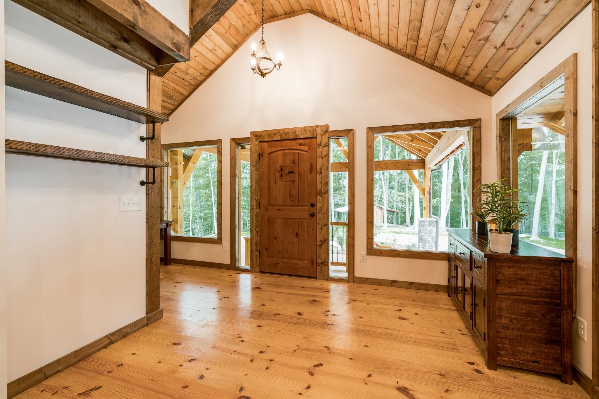 5475 Parker Branch Road Franklin, TN 37064 - Photo 5 of 29 Impressive entryway with custom paneless windows and hardwood floors
