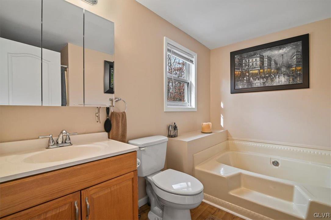173 Shenkel Road Effort, PA 18330 - Photo 22 of 46 a bathroom with a sink a toilet and shower