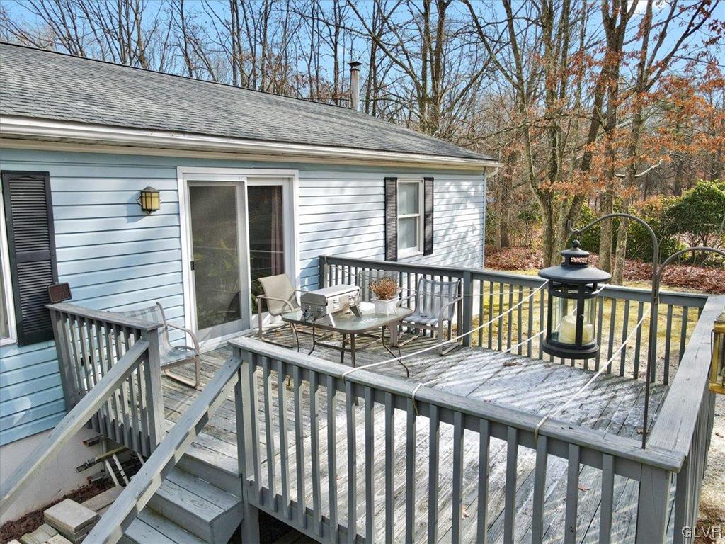 173 Shenkel Road Effort, PA 18330 - Photo 40 of 46 a view of a chair and table on the deck