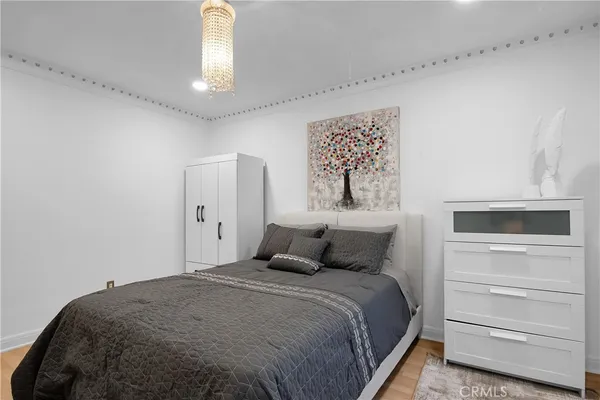 a living room with a rug
