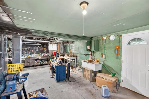 a view of storage and utility room