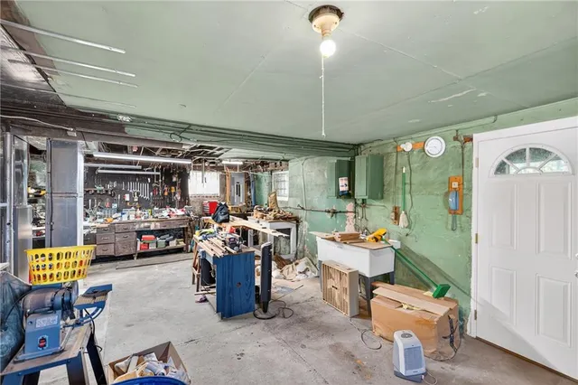 a view of storage and utility room