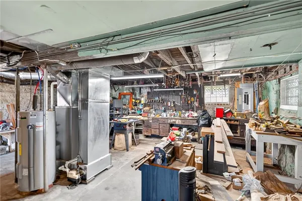 a view of storage and utility room