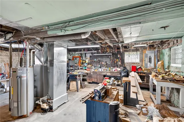 a view of storage and utility room