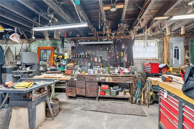 a view of storage and utility room