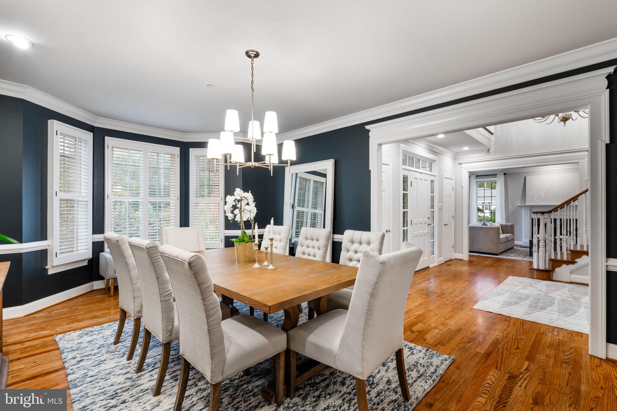 815 Brower Road Wayne, PA 19087 - Photo 18 of 84 Spacious Formal Dining Room w/ Triple Bay Window