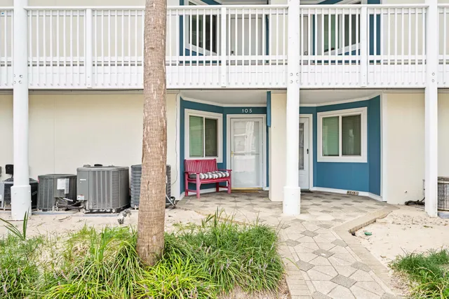 a front view of a building