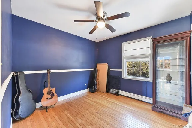 a view of a house with a large window