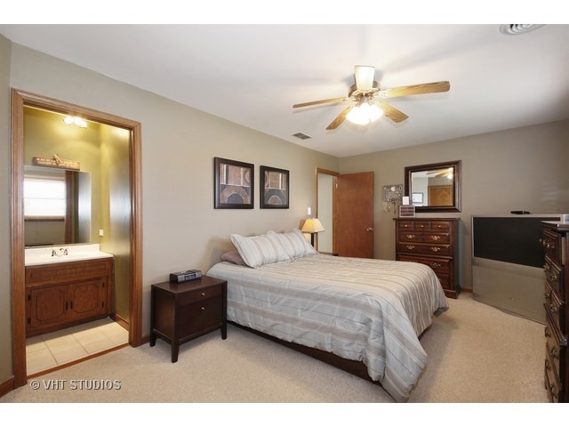 719 South Raven Road Shorewood, IL 60404 - Photo 6 of 11 a bedroom with a bed and a mirror