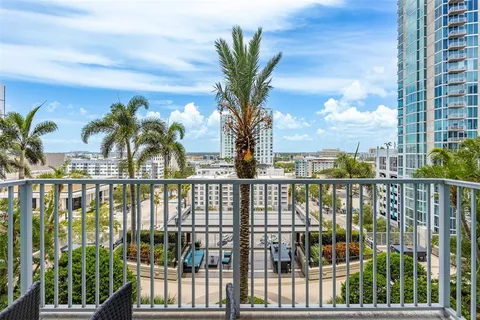 a view of balcony with city view