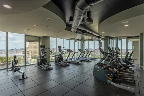 a view of building with an outdoor space and seating