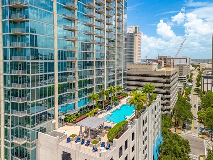 a view of a terrace with chairs