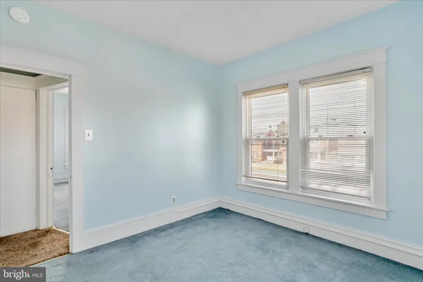 an empty room with a window