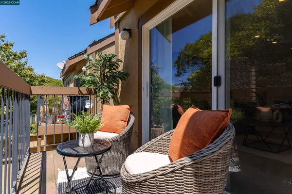 a view of outdoor seating space