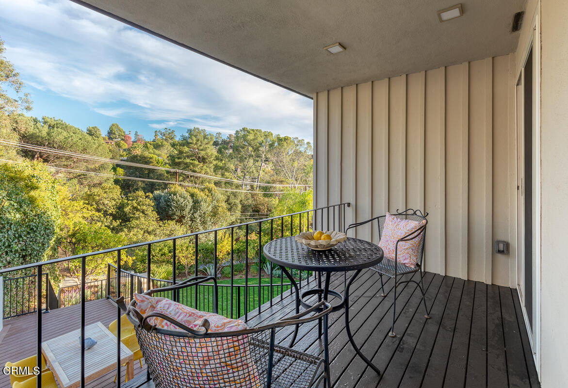 1376 Brixton Road Pasadena, CA 91105 - Photo 18 of 38 a view of balcony with a potted plant and outdoor seating