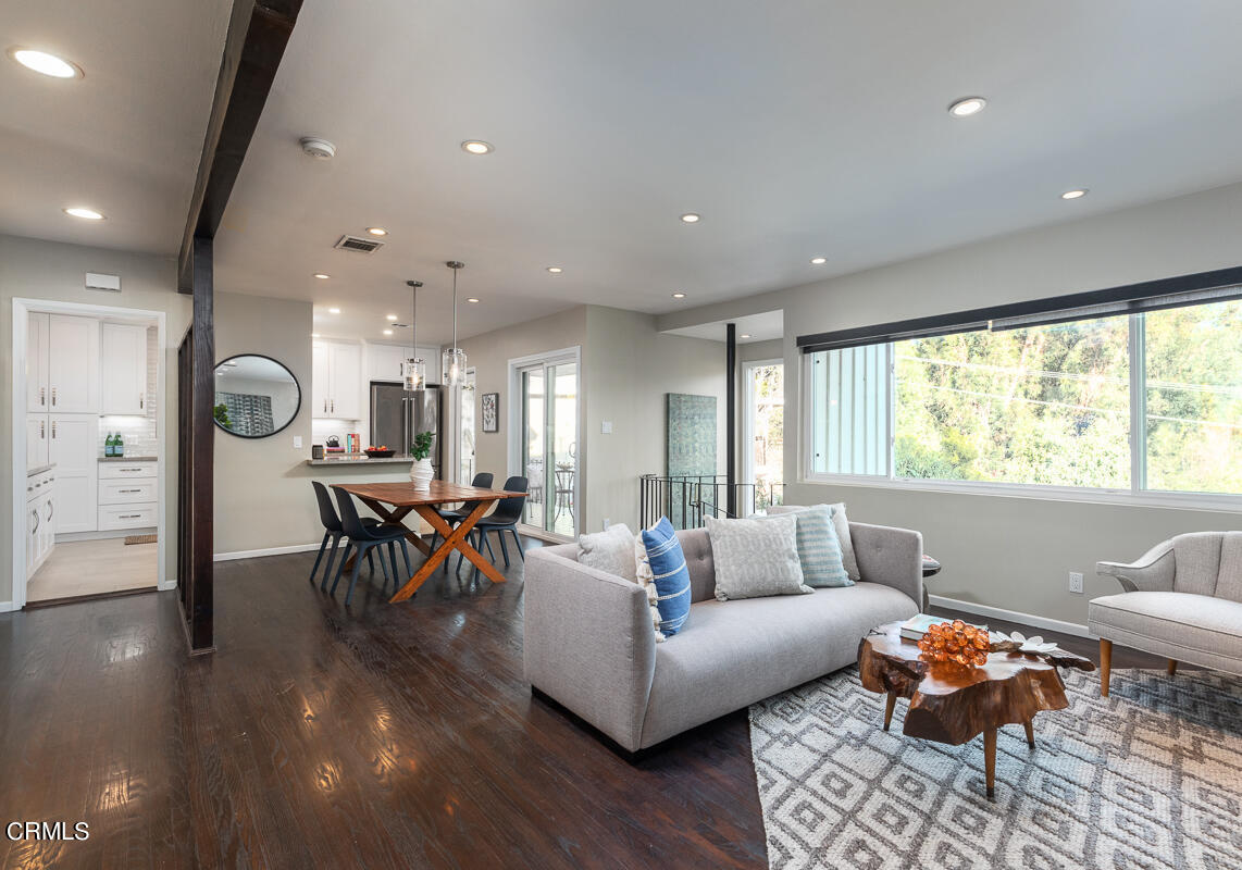 1376 Brixton Road Pasadena, CA 91105 - Photo 10 of 38 a living room with furniture and wooden floor