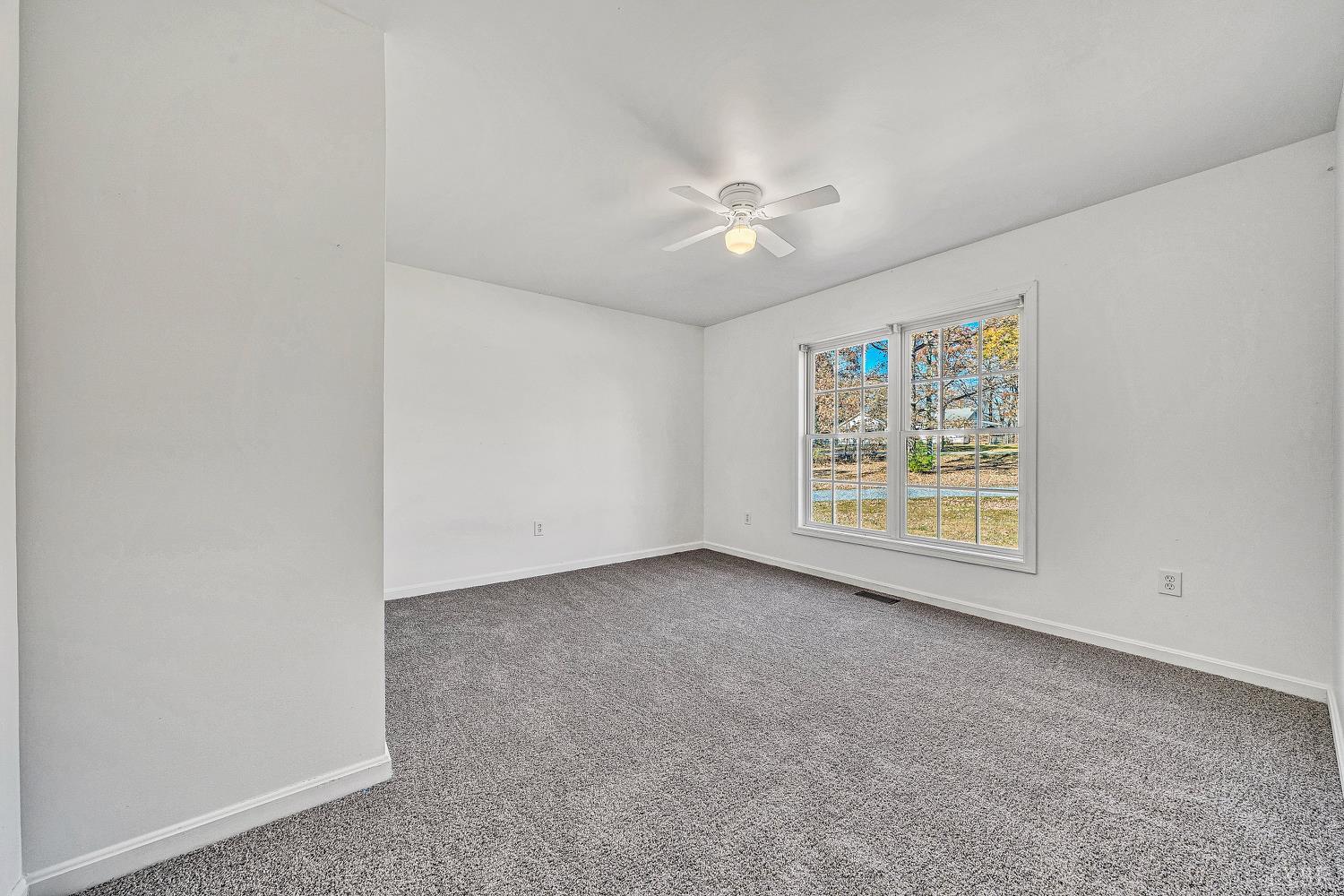3949 Diamond Hill Road Moneta, VA 24121 - Photo 13 of 30 an empty room with windows and ceiling fan view