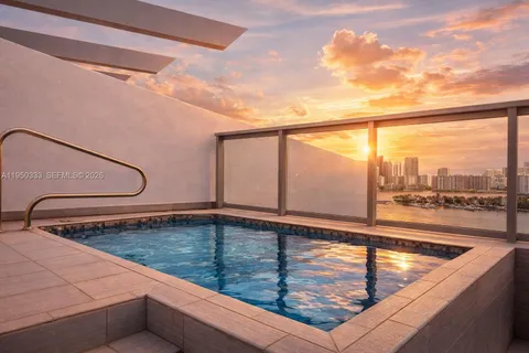 a view of a swimming pool and outdoor space