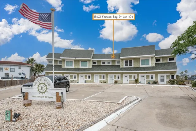 a front view of a building with street view