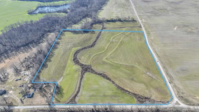 a bird view of a lake