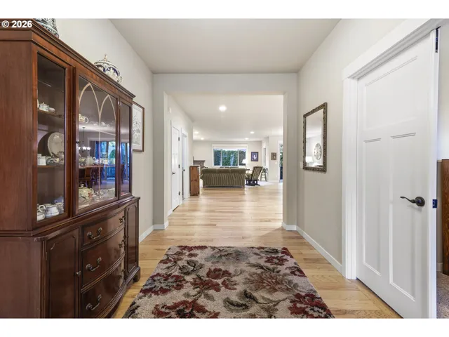a view of a living room and dining room