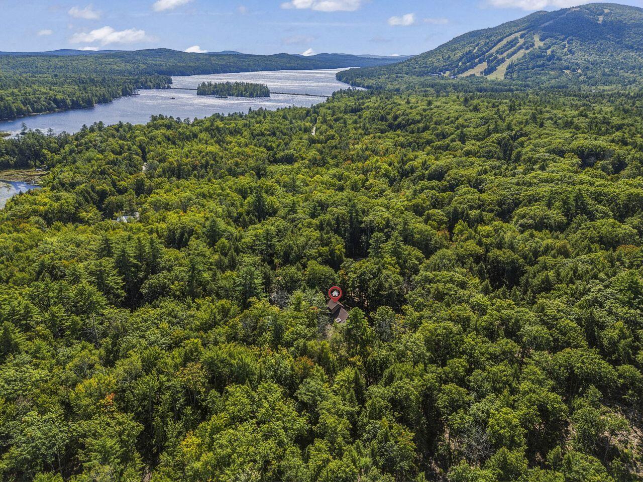 50 North Bay Road Bridgton, ME 04009 - Photo 45 of 63 Aerial - Moose Pond & Pleasant Mountain