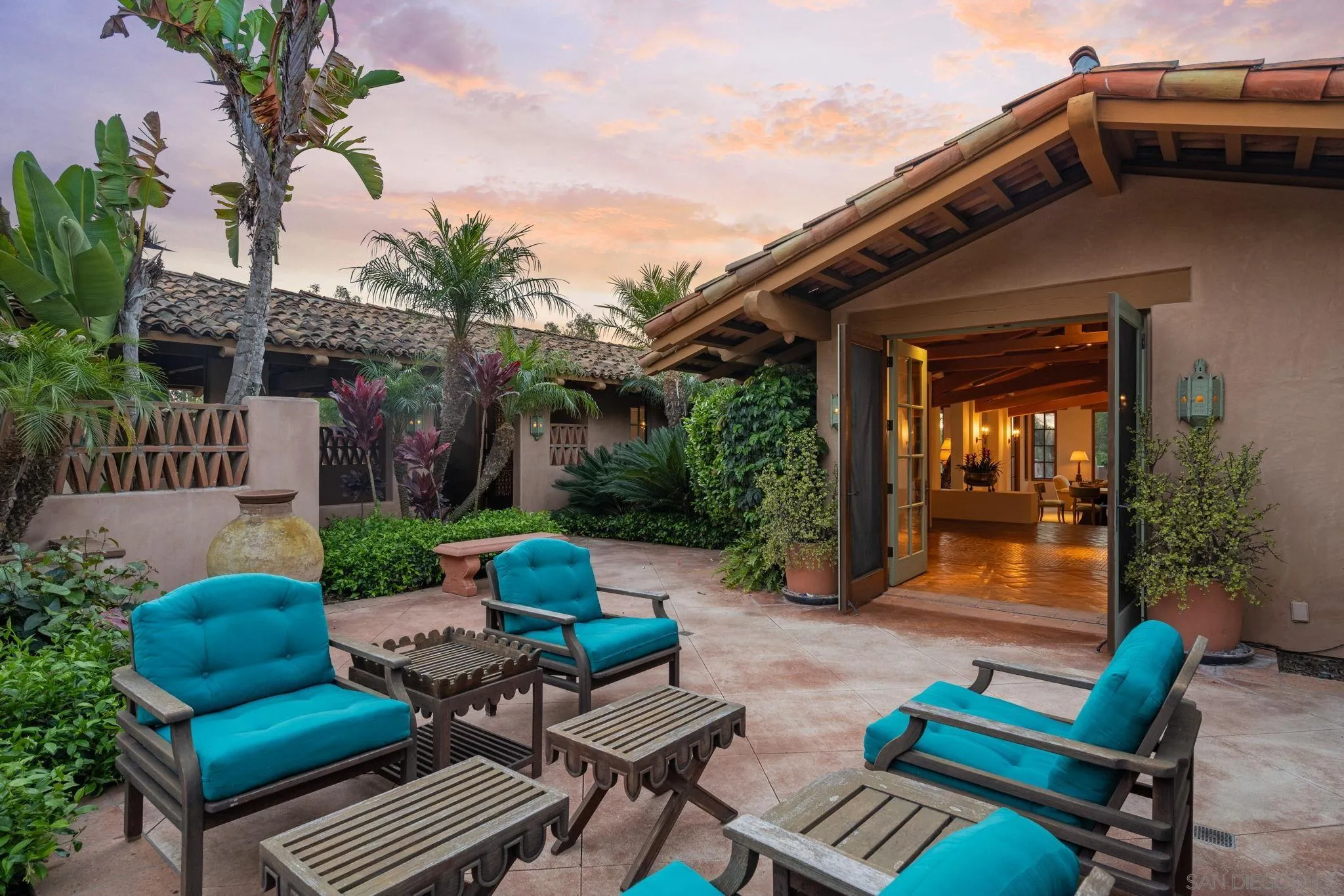 6002 Paseo Valencia Rancho Santa Fe, CA 92067 - Photo 11 of 33 a view of backyard with seating area and green space