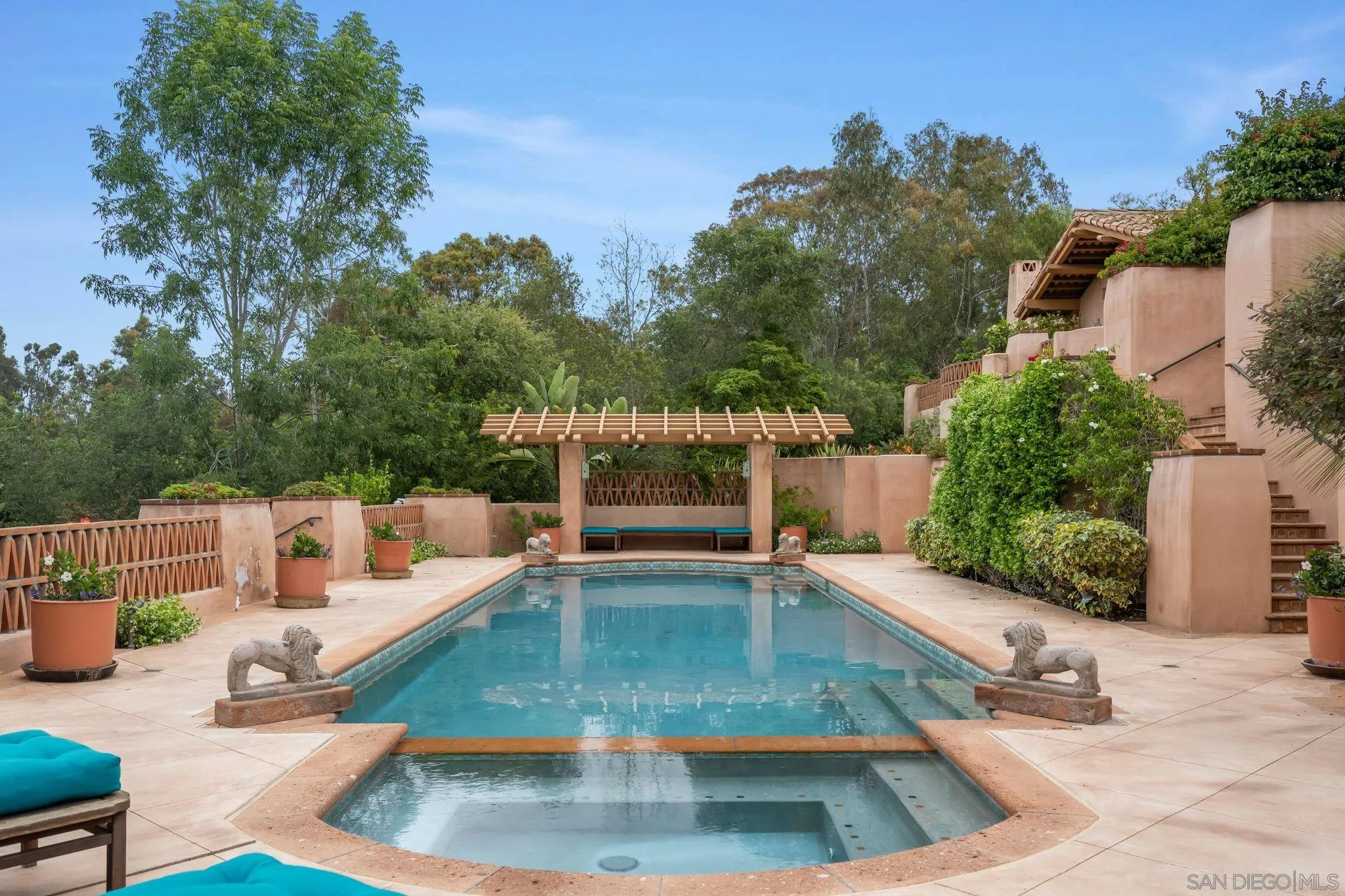 6002 Paseo Valencia Rancho Santa Fe, CA 92067 - Photo 23 of 33 swimming pool view with a seating space