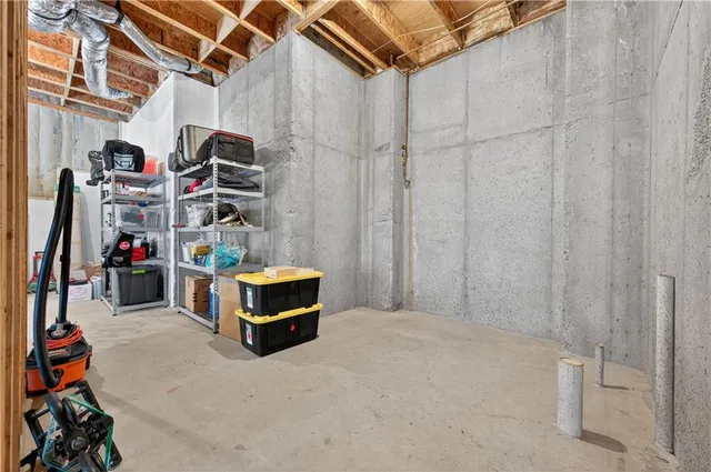 a car parked in front of a room