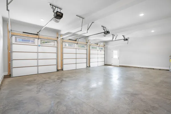 a view of a balcony with wooden floor