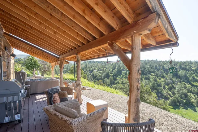 a view of porch with patio