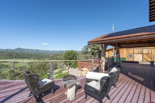 a view of a lake with a yard