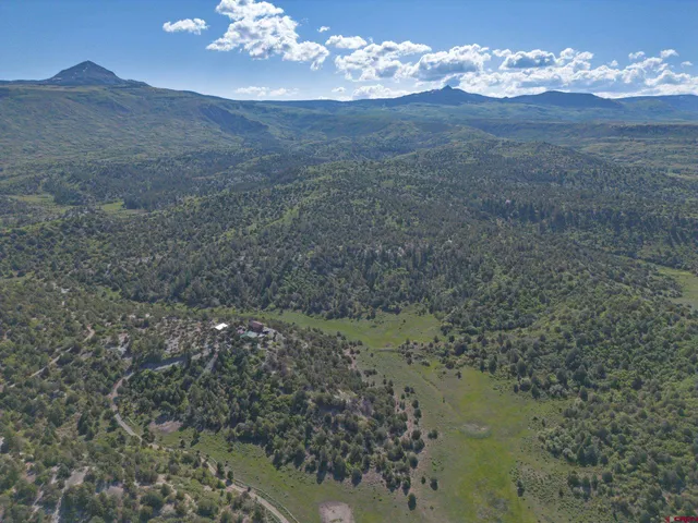 a view of a mountain in the distance