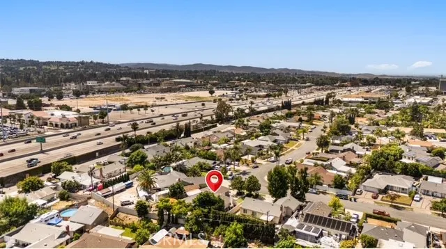 an aerial view of multiple house
