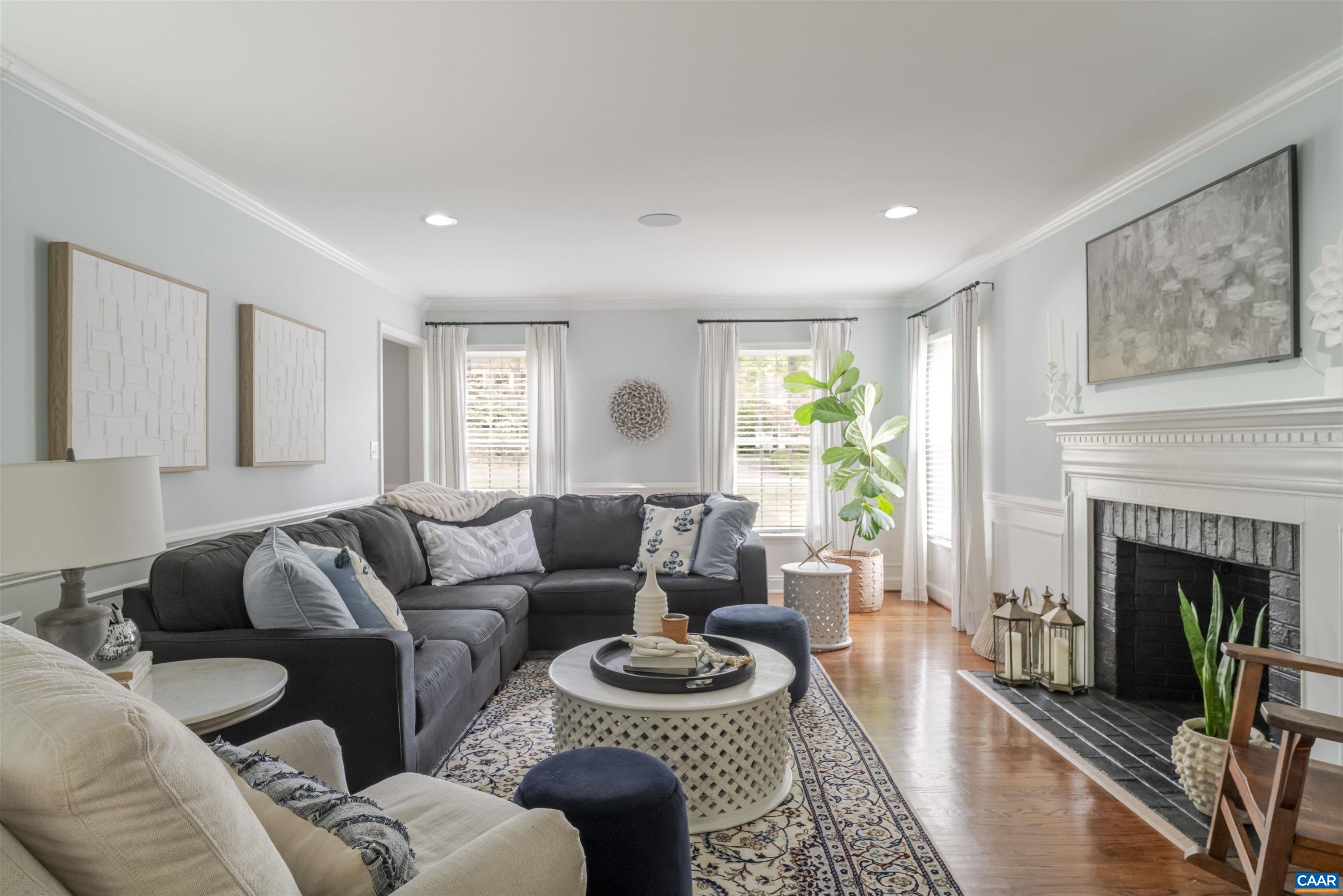 3359 Marsden Point Keswick, VA 22947 - Photo 25 of 47 a living room with furniture and a fireplace